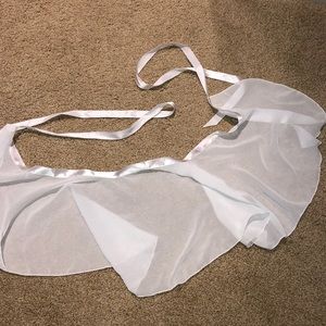 Perfect condition white ballet wrap skirt